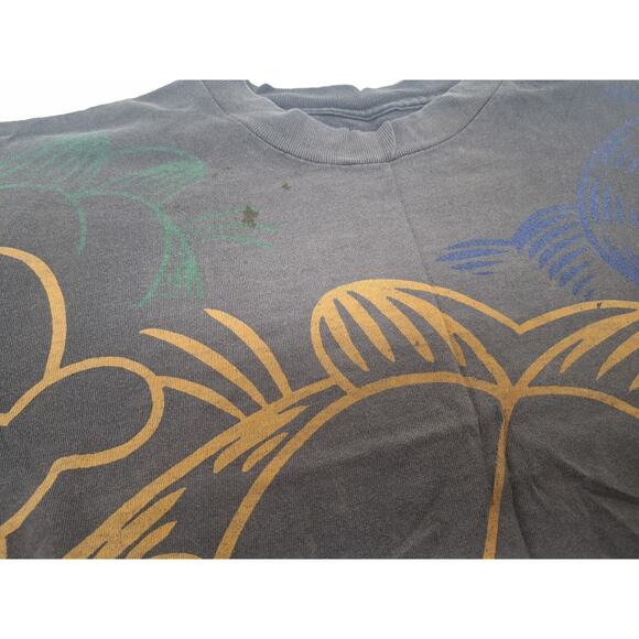 VTG Garfield 1978 All Over Print T Shirt Adult Blue Single Stitch Fruit USA - Picture 4 of 6